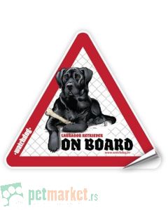 Watchdog: Nalepnica za auto Labrador Crni
