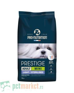 Pro Nutrition Prestige: Hrana za odrasle pse malih rasa Mini Light Sterilised