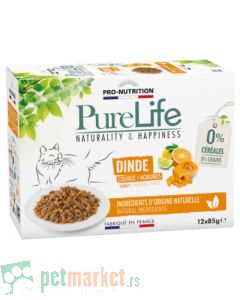 Pro Nutrition Pure Life: Kompletna hrana za mačke Turkey Multipac, ćuretina 12x85 gr
