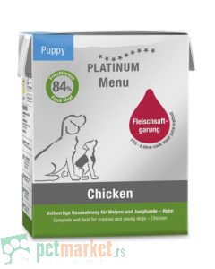 Platinum: Kompletan obrok za odrasle pse Menu Puppy, piletina