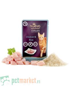 Nuevo: Vlažna hrana za sterilisane mačke Sterilized, Piletina i Pirinač, 6 x 80 gr (160 din/kom)