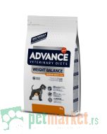 Advance Veterinary: Hrana za gojazne pse srednjih i velikih rasa Weight Balance Medium/Maxi, 3 kg