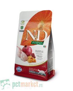 N&D Grain Free: Hrana za odrasle mačke, Bundeva & Prepelica