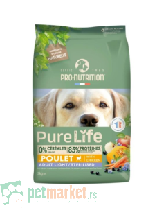 Pro Nutrition Pure Life: Hrana za gojazne i sterilisane pse Adult Light Sterilised, piletina