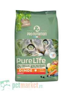 Pro Nutrition Pure Life: Hrana za odrasle mačke Adult, ćuretina