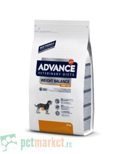 Advance Veterinary: Hrana za gojazne pse malih rasa Weight Balance Mini, 1.5 kg