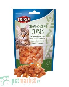 Trixie: Poslastica za mace pileće kockice sa sirom Cheese Chicken Cubes, 50 gr