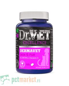 Dr.Vet: Suplement kod kožnih alergija, iritacija od parazita i upala Dermavet, 100 tabl