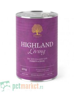 Essential: Pašteta sa komadićima mesa za odrasle pse Highland Living Pate, 400 gr x 6 kom