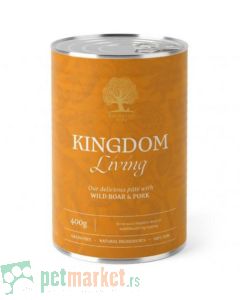 Essential: Pašteta sa komadićima mesa za odrasle pse Kingdom Living Pate, 400 gr x 6 kom