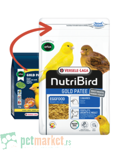 Nutri Bird: Jajčana hrana za kanarince, Evropske i tropske zebe Gold Pate Canaries