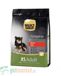 Selecta Gold: Hrana za odrasle pse toy rasa Complete XS Adult Govedina, 1 kg