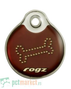 Rogz: ID privezak za pse Bronze Bone