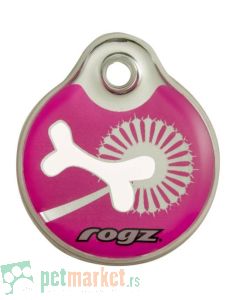 Rogz: ID privezak za pse Pink Bone