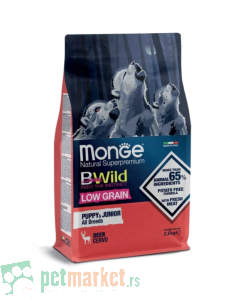 Monge Bwild: Hrana za štence Puppy Low Grain, Jelen