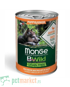 Monge Bwild: Komadići mesa u sosu za štence Puppy/Junior, 400 gr