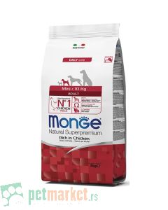 Monge Daily Line: Hrana za pse malih rasa Mini Adult, Piletina