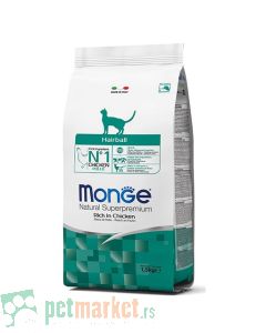Monge: Hrana za mačke Natural Hairball, Piletina