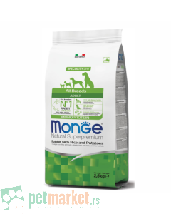Monge: Hrana za odrasle pse All Breeds Adult, Zečetina