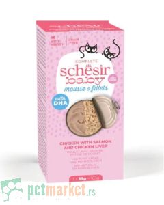 Schesir: Hrana za mačiće u vidu musa Baby Cat Multipack Mousse, 3 x 55 gr