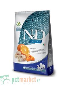N&D Ocean: Hrana za pse Medium/Maxi Adult, Bundeva i Bakalar