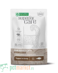 Nature’s Protection Superior Care: Sosić za mačke Adult Cat Sterillised, 70 gr
