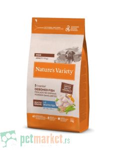 Nature’s Variety Healthy Grain: Hrana za pse Adult Mini, Bela riba, 1.5 kg