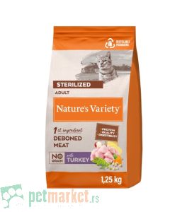 Nature’s Variety No Grain:  Hrana za mačke Sterilized Cat, Ćuretina