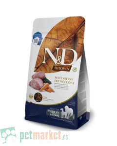 N&D Brown: Hrana za smeđe pse Med/Max Adult, Jagnjetina & Spirulina