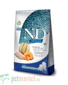 N&D Ocean: Hrana za pse Medium/Maxi Adult, Pomorandža i Haringa
