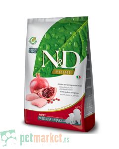 N&D Prime: Hrana za štence Medium/Maxi Puppy, Piletina & Nar