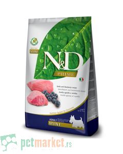 N&D Prime: Hrana za pse Mini Adult, Jagnjetina i Borovnica