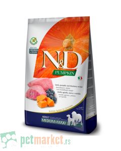 N&D Pumpkin: Hrana za pse Medium/Maxi Adult, Bundeva & Jagnjetina