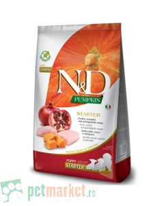 N&D Pumpkin: Hrana za štence Puppy Starter, Piletina & Nar