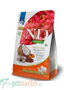 N&D Quinoa: Hrana za podršku koži Med/Max Adult Skin&Coat, Haringa & Kinoa
