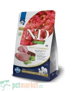 N&D Quinoa: Hrana za kotrolu težine Med/Max Adult Weight Management, Jagnjetina & Kinoa