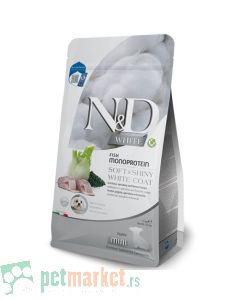 N&D White: Hrana za bele štence Mini Puppy, Brancin & Spirulina