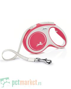 Flexi: Povodac New Comfort Tape Red