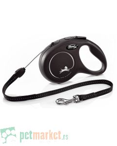 Flexi: Povodac New Classic Cord Black