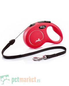 Flexi: Povodac New Classic Cord Red