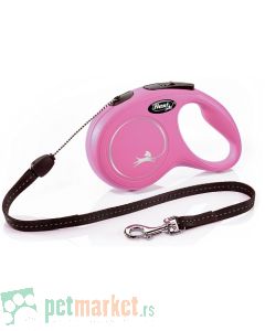 Flexi: Povodac New Classic Cord Pink