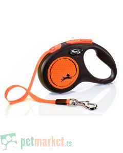 Flexi: Povodac New Neon Tape Orange