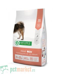 Nature's Protection: Hrana za odrasle pse Adult All Breeds, Piletina, 12 kg