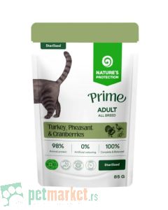 Nature’s Protection Prime: Preliv za sterilisane mačke Adult Sterilized, 85 gr x 12 kom