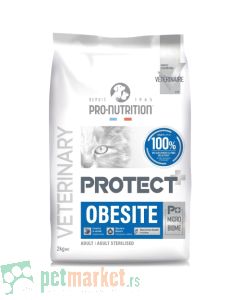 Pro Nutrition Protect: Veterinarksa hrana za mačke Obesite, 2 kg