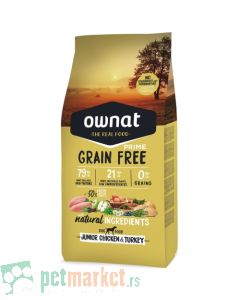 Ownat Prime GF: Hrana za mlade pse bez žitarica Junior, Piletina & Ćuretina, 12 kg