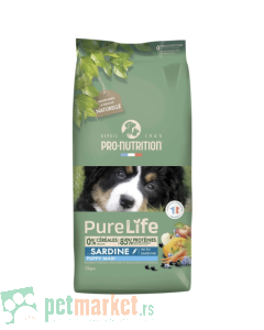 Pro Nutrition Pure Life: Hrana za štence velikih rasa Puppy Maxi, sardine