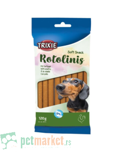 Trixie: Mekana poslastica za pse pileće rolnice Rotolinis, 120 gr