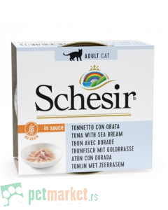 Schesir: Vlažna hrana za mačke u prirodnom sosu In Cooking Wather, 70 gr