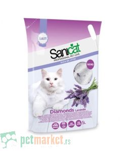 Sanicat: Silikatni posip za mačke Diamonds Lavanda, 5l